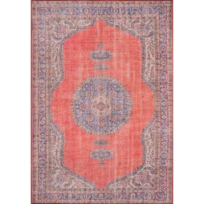 Momeni Afshar 12 Medallion Indoor Rectangular Accent Rug In Red