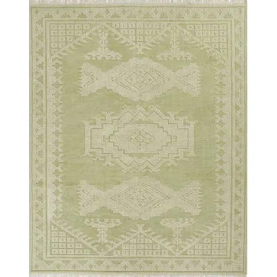 Momeni Bristol Traditional Medallion Green Area Rug