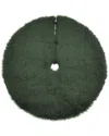 Momeni Furry Tree Skirt Modern Solid Rug In Green