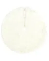 Momeni Furry Tree Skirt Modern Solid Rug In White