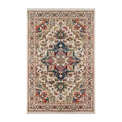 Momeni Lenox 1 Medallion Indoor Rectangular Accent Rug In Multi