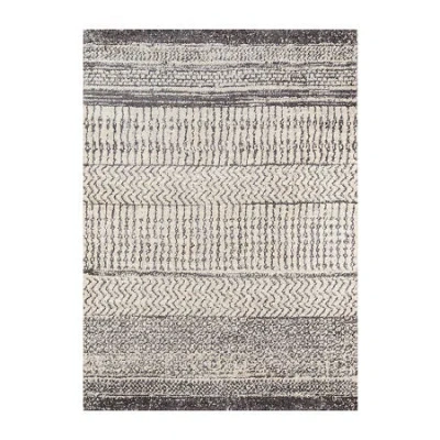 Momeni Lima 2 Abstract Shag Indoor Rectangular Accent Rug In White