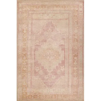 Momeni Luna Traditional Hand Tufted Pink Area Rug