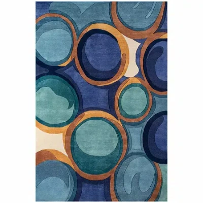 Momeni New Wave Hand Tufted Rectangular & Round Rugs In Blue