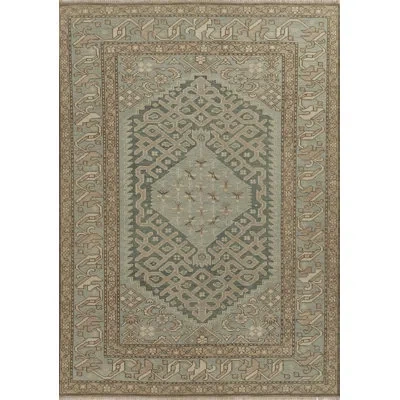 Momeni Nomad Traditional Medallion Light Blue Area Rug