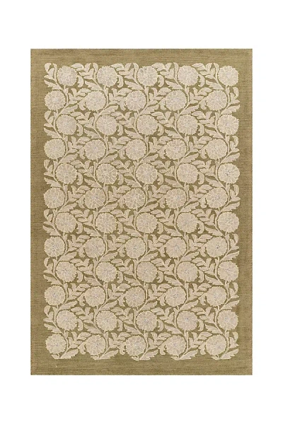 Momeni Oxford Floral Tufted Wool Rug In Brown