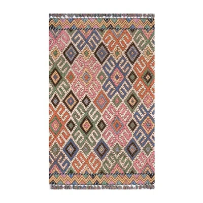 Momeni Tahoe 1 Geometric Hand Tufted Indoor Rectangular Accent Rug In Multi