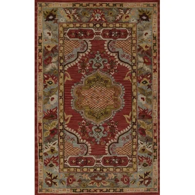 Momeni Tangier Traditional Medallion Red Area Rug