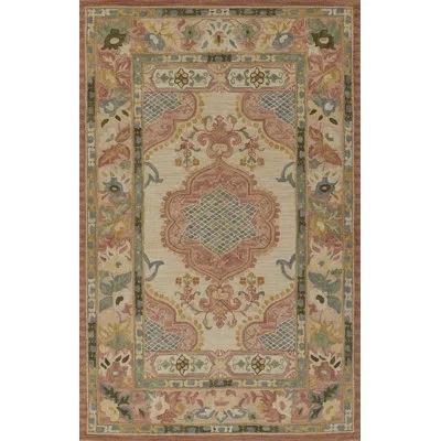 Momeni Tangier Traditional Medallion Rose Area Rug In Red