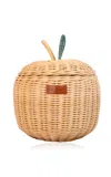 Momiji Apple Small Rattan Storage Basket In Brown