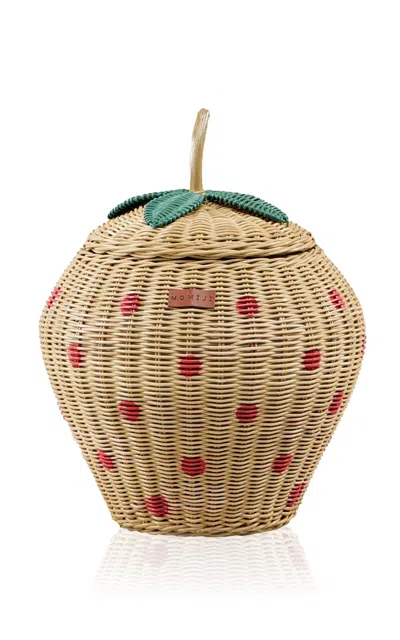 Momiji - Strawberry Rattan Storage Basket - Multi