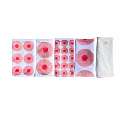 Mommani Threads Pink / Purple "the Girls" Handmade Baby Burp Cloth In Multi