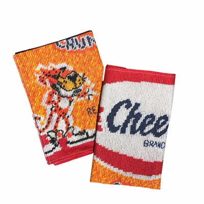 Mommani Threads Yellow / Orange Orange Crush Cheetos Linen Cotton Tea Towels - Yellow & Orange