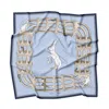 Momme Studio Women's Chapter One - Blue Bandana Silk Scarf In White