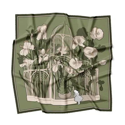 Momme Studio Women's Chapter Two - Green Neck Silk Scarf In Gray