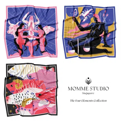 Momme Studio Women's The Four Elements - Silk Scarf Collection In Multi