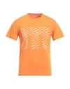 Momo Design Man T-shirt Orange Size Xl Cotton, Elastane In Orange