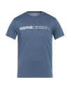 Momo Design Man T-shirt Slate Blue Size Xxl Polyester In Blue