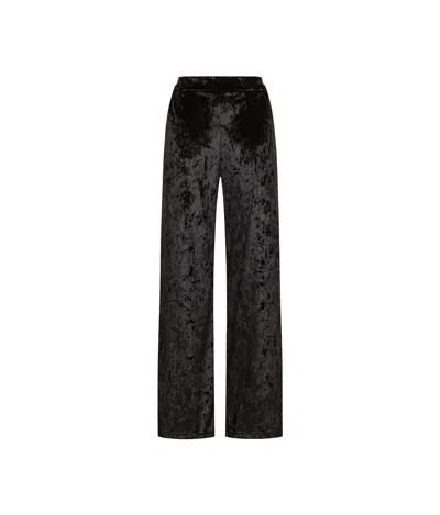 Momoní Baccarat Velvet Pants In Black