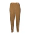Momoní Back Stretch Suede Silk Pants In Brown