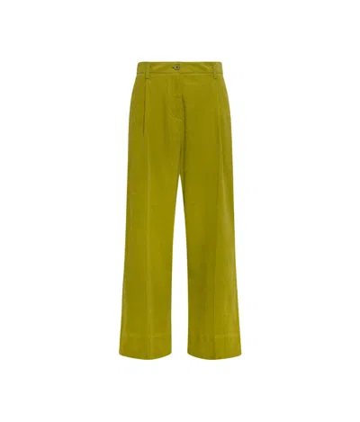 Momoní Grecale Wide Leg Pants In Green
