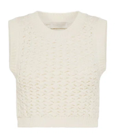 Momoní Kitsune Round Neck Sweater In White