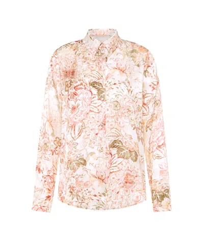 Momoní Meudon Shirt In Printed Jacquard Viscose In Nude
