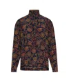 Momoní Nagiso Blouse In Printed Crepe De Chine In Black