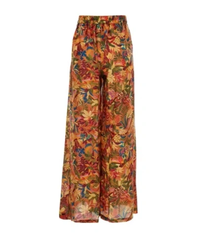 Momoní Printed Casual Pants In Brown