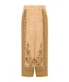 Momoní Printed Casual Pants In Nude