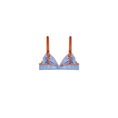Momoní Vipera Cotton Bra In Blue