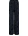 Momoní Wide-leg Casual Pants In Black