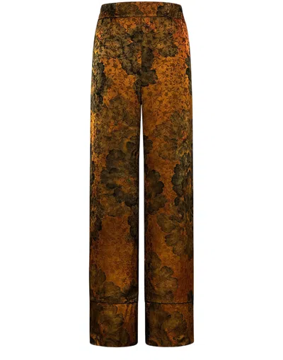 Momoní Wide-leg Casual Pants In Brown