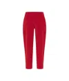 Momoní Yoko Pinstripe Velvet Pants In Red