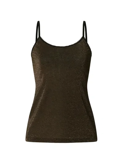 Momoní Airelle Bow-detail Camisole Top In Brown