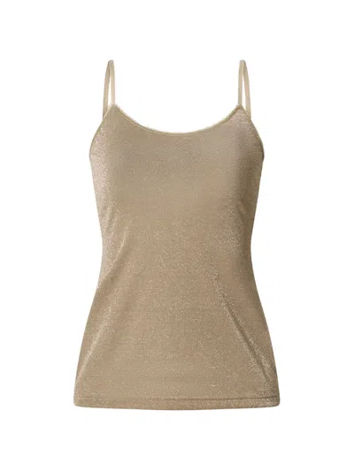 Momoní Airelle Lurex-jersey Top In Nude