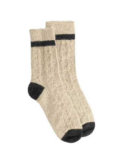 Momoní Aiva Cable-knit Socks In Gold