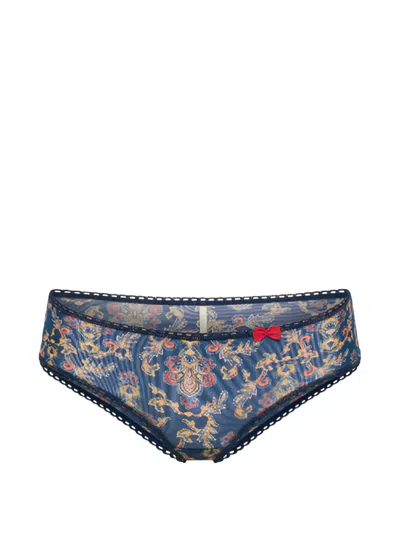 Momoní Amaca Printed Briefs In Blue