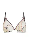 Momoní Amethist Printed Triangle Bra In Multi