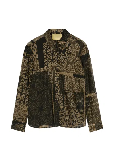 Momoní Arles Long-sleeve Shirt In Brown