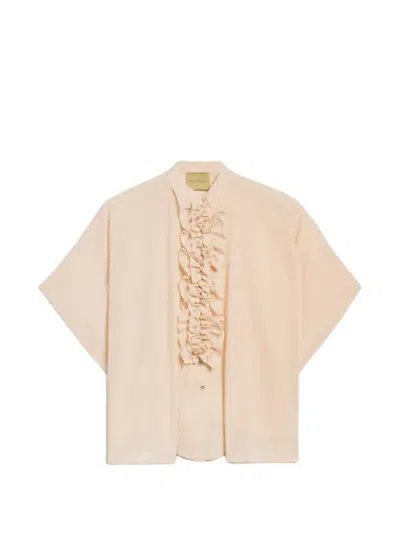 Momoní Berenice Ruffled Shirt In Nude