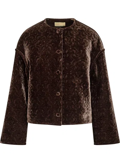 Momoni' Brown Velvet Jacket