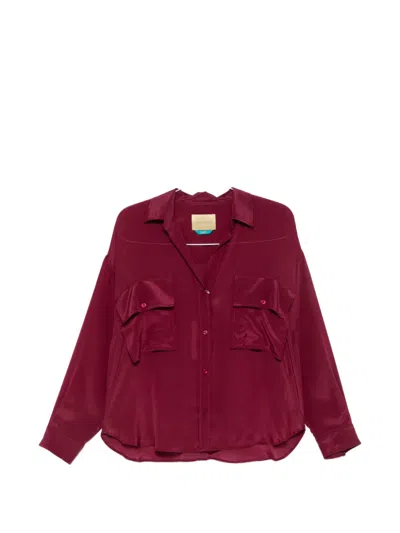 Momoní Chest-pocket Button-down Shirt In Burgundy