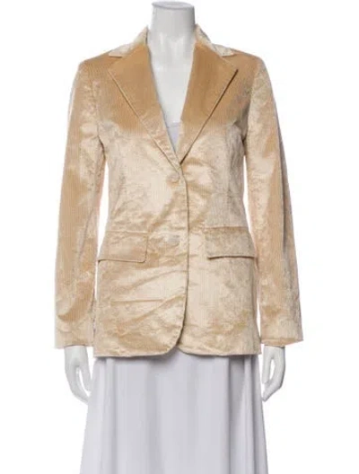 Pre-owned Momoní Corduroy Striped Blazer In Neutral
