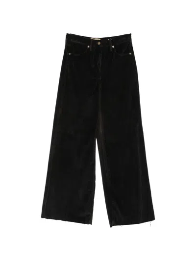Momoní Corduroy Wide-leg Trousers In Black