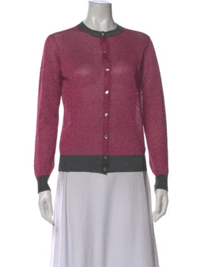 Pre-owned Momoní Crew Neck Long Sleeve Top In Pink