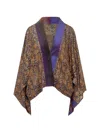 Momoní Dine Metallic-thread Open-front Poncho In Multi