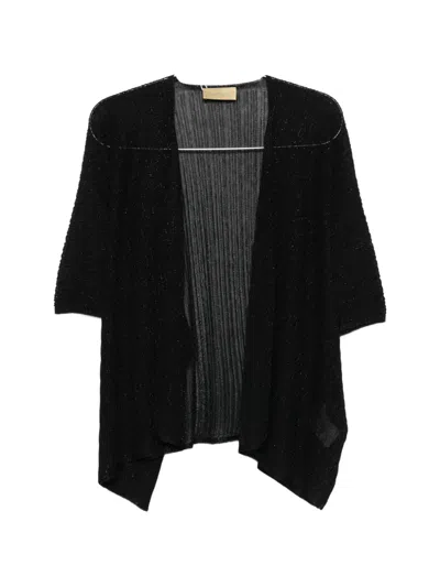 Momoní Divina Open-front Jacket In Black