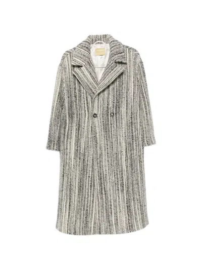 Momoní Double-breasted Coat In Gray