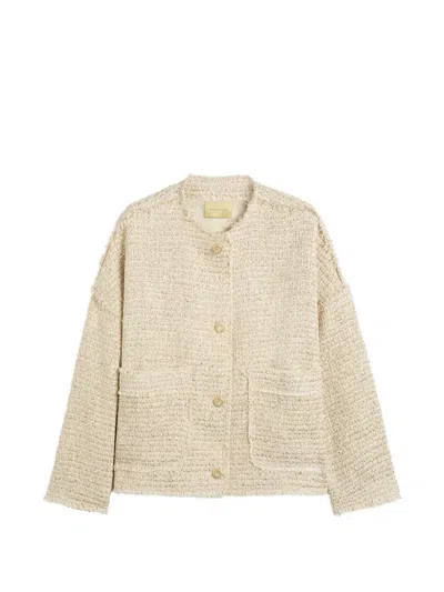 Momoní Eldorado Frayed Raw-cut Jacket In Neutral